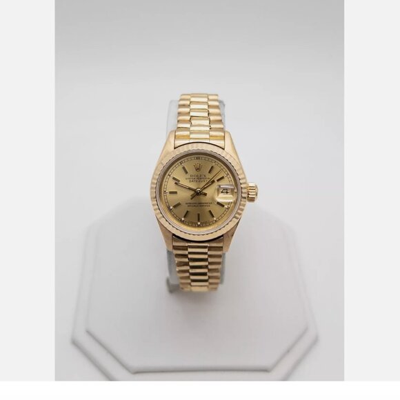 LADIES ROLEX PRESIDENT DATEJUST 18KT YELLOW GOLD main image 4
